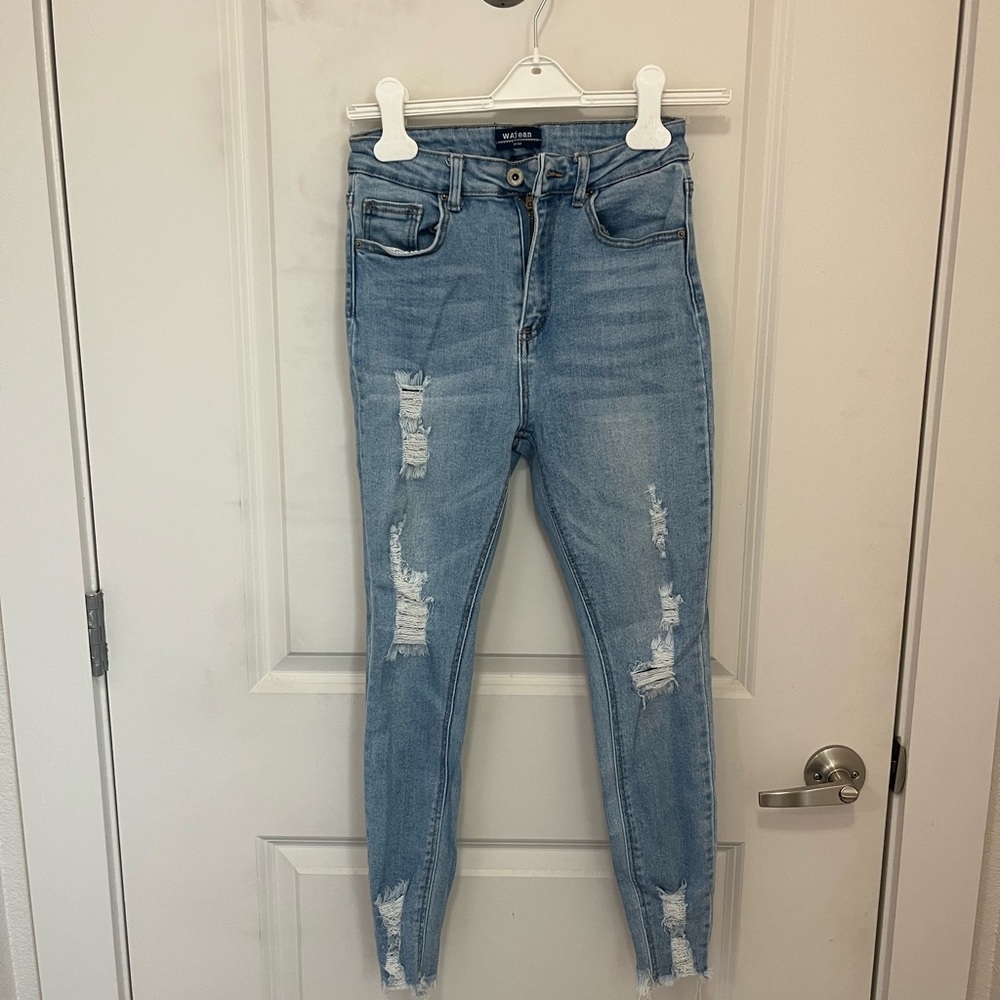 Distressed jeans